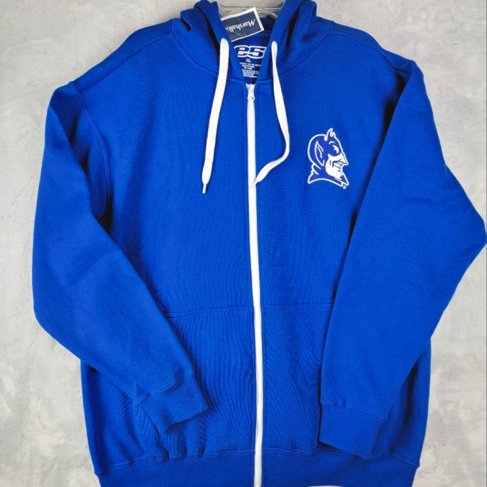 Duke Blue Devil Full Zip Hoodie XL Royal Blue